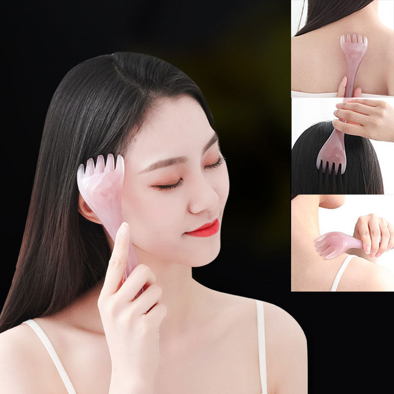 Beeswax Five-Claw Comb Head Massager for Scalp Therapy