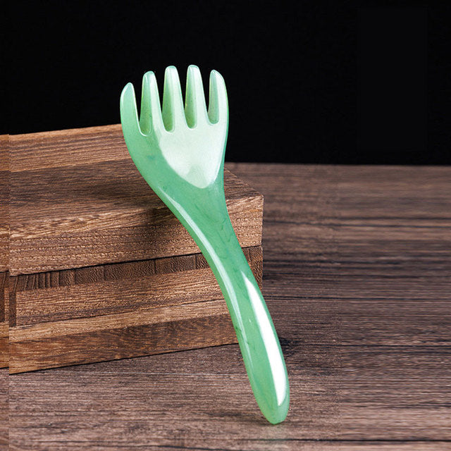 Beeswax Five-Claw Comb Head Massager for Scalp Therapy